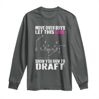 Girls Fantasy Football Long Sleeve Shirt Move Over Boys Draft Party Commish FFL - Wonder Print Shop