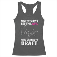 Girls Fantasy Football Racerback Tank Top Move Over Boys Draft Party Commish FFL - Wonder Print Shop