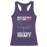 Girls Fantasy Football Racerback Tank Top Move Over Boys Draft Party Commish FFL - Wonder Print Shop