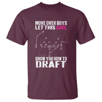 Girls Fantasy Football T Shirt Move Over Boys Draft Party Commish FFL - Wonder Print Shop