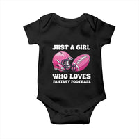 Funny Just A Girl Who Loves Fantasy Football Baby Onesie - Wonder Print Shop