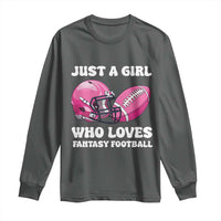 Funny Just A Girl Who Loves Fantasy Football Long Sleeve Shirt - Wonder Print Shop