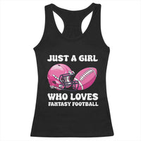 Funny Just A Girl Who Loves Fantasy Football Racerback Tank Top - Wonder Print Shop