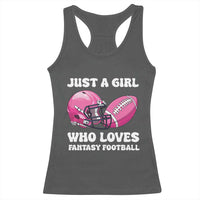 Funny Just A Girl Who Loves Fantasy Football Racerback Tank Top - Wonder Print Shop