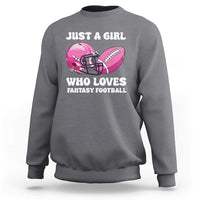Funny Just A Girl Who Loves Fantasy Football Sweatshirt - Wonder Print Shop