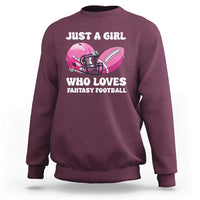 Funny Just A Girl Who Loves Fantasy Football Sweatshirt - Wonder Print Shop