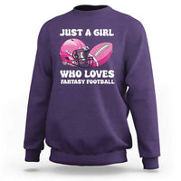 Funny Just A Girl Who Loves Fantasy Football Sweatshirt - Wonder Print Shop