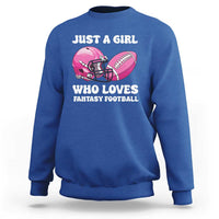 Funny Just A Girl Who Loves Fantasy Football Sweatshirt - Wonder Print Shop