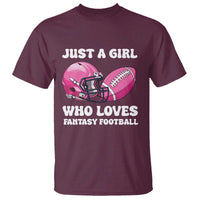 Funny Just A Girl Who Loves Fantasy Football T Shirt - Wonder Print Shop