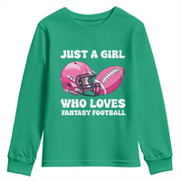 Funny Just A Girl Who Loves Fantasy Football Youth Sweatshirt - Wonder Print Shop