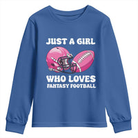 Funny Just A Girl Who Loves Fantasy Football Youth Sweatshirt - Wonder Print Shop