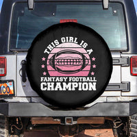 Funny This Girl Is A Fantasy Football Champion Spare Tire Cover Retro Champ Champion Draft - Wonder Print Shop
