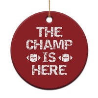 Funny Fantasy Football Champion Christmas Ornament Champ Draft Party Commish FFL - Wonder Print Shop