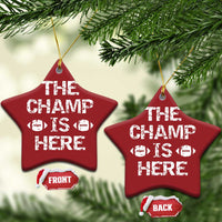 Funny Fantasy Football Champion Christmas Ornament Champ Draft Party Commish FFL - Wonder Print Shop