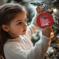 Husband Dad Fantasy Football Legend Christmas Ornament Retro Fathers Day - Wonder Print Shop