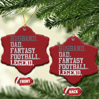 Husband Dad Fantasy Football Legend Christmas Ornament Retro Fathers Day - Wonder Print Shop