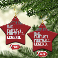 Husband Dad Fantasy Football Legend Christmas Ornament Retro Fathers Day - Wonder Print Shop