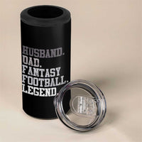 Husband Dad Fantasy Football Legend 4 in 1 Can Cooler Tumbler Retro Fathers Day - Wonder Print Shop
