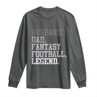 Husband Dad Fantasy Football Legend Long Sleeve Shirt Retro Fathers Day - Wonder Print Shop