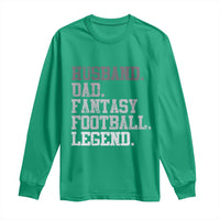 Husband Dad Fantasy Football Legend Long Sleeve Shirt Retro Fathers Day - Wonder Print Shop