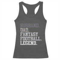 Husband Dad Fantasy Football Legend Racerback Tank Top Retro Fathers Day - Wonder Print Shop