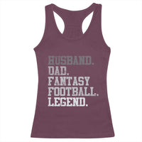Husband Dad Fantasy Football Legend Racerback Tank Top Retro Fathers Day - Wonder Print Shop