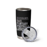 Husband Dad Fantasy Football Legend Tumbler Cup Retro Fathers Day - Wonder Print Shop