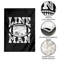 Football Linemen Garden Flag Vintage Offensive Lineman - Wonder Print Shop