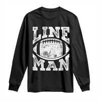 Football Linemen Long Sleeve Shirt Vintage Offensive Lineman - Wonder Print Shop