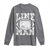 Football Linemen Long Sleeve Shirt Vintage Offensive Lineman - Wonder Print Shop