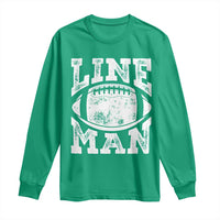 Football Linemen Long Sleeve Shirt Vintage Offensive Lineman - Wonder Print Shop