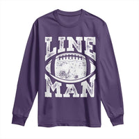 Football Linemen Long Sleeve Shirt Vintage Offensive Lineman - Wonder Print Shop