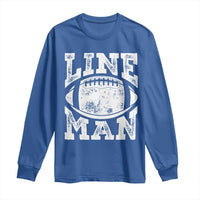 Football Linemen Long Sleeve Shirt Vintage Offensive Lineman - Wonder Print Shop