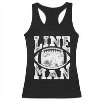 Football Linemen Racerback Tank Top Vintage Offensive Lineman - Wonder Print Shop