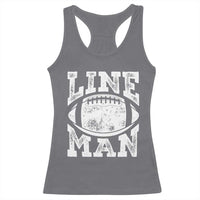 Football Linemen Racerback Tank Top Vintage Offensive Lineman - Wonder Print Shop