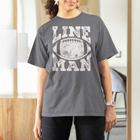 Football Linemen T Shirt For Women Vintage Offensive Lineman - Wonder Print Shop