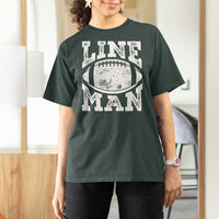 Football Linemen T Shirt For Women Vintage Offensive Lineman - Wonder Print Shop