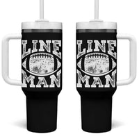 Football Linemen Tumbler With Handle Vintage Offensive Lineman - Wonder Print Shop