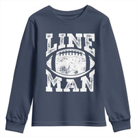 Football Linemen Youth Sweatshirt Vintage Offensive Lineman - Wonder Print Shop