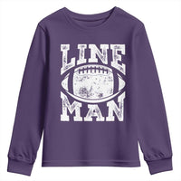 Football Linemen Youth Sweatshirt Vintage Offensive Lineman - Wonder Print Shop