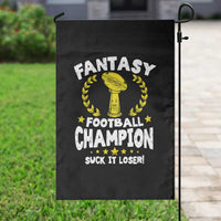 Fantasy Football Legend Garden Flag Suck It Loser Funny Champ Champion Draft - Wonder Print Shop
