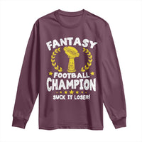 Fantasy Football Legend Long Sleeve Shirt Suck It Loser Funny Champ Champion Draft - Wonder Print Shop