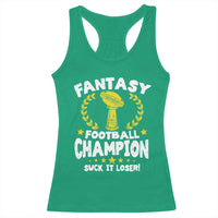 Fantasy Football Legend Racerback Tank Top Suck It Loser Funny Champ Champion Draft - Wonder Print Shop
