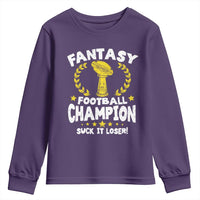Fantasy Football Legend Youth Sweatshirt Suck It Loser Funny Champ Champion Draft - Wonder Print Shop