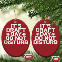 Funny Fantasy Football Christmas Ornament It's Draft Day Do Not Disturb - Wonder Print Shop