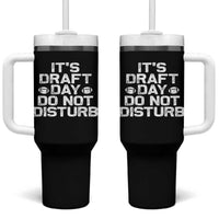 Funny Fantasy Football Tumbler With Handle It's Draft Day Do Not Disturb - Wonder Print Shop
