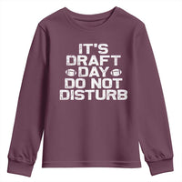 Funny Fantasy Football Youth Sweatshirt It's Draft Day Do Not Disturb - Wonder Print Shop