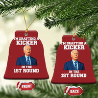 Funny Fantasy Football Christmas Ornament Joe Biden Confused Drafting Kicker Draft Party - Wonder Print Shop