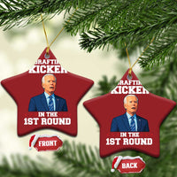 Funny Fantasy Football Christmas Ornament Joe Biden Confused Drafting Kicker Draft Party - Wonder Print Shop