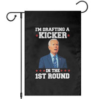 Funny Fantasy Football Garden Flag Joe Biden Confused Drafting Kicker Draft Party - Wonder Print Shop
